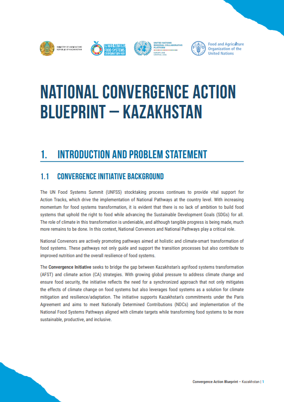 Kazakhstan's Convergence Action Blueprint